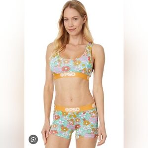 NWT, PSD, Playboy Floral, Sports Bra, Size Small